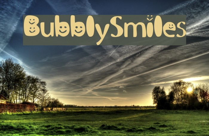 BubblySmiles Font examples
