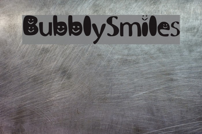 BubblySmiles Font examples