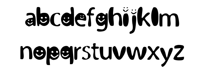 BubblySmiles Font LOWERCASE