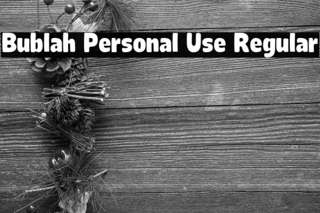 Bublah Personal Use Regular Example 2