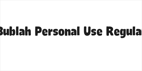 Bublah Personal Use Regular Logo