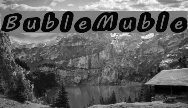 BubleMuble Font examples