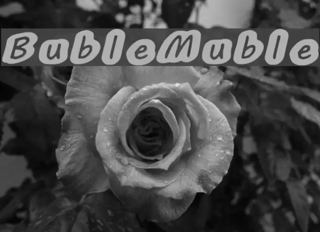 BubleMuble Font examples