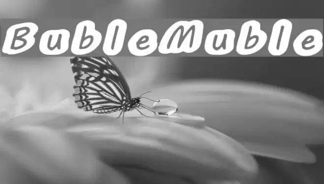 BubleMuble Font examples