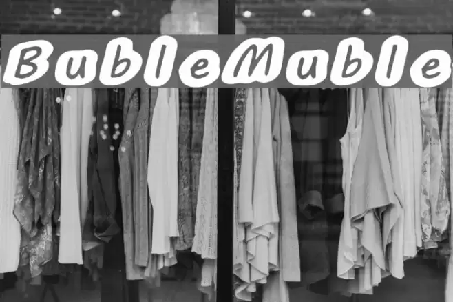 BubleMuble Font examples