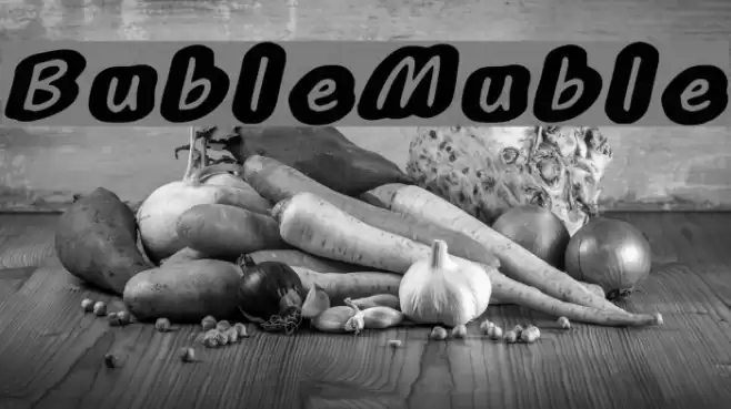 BubleMuble Font examples