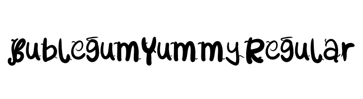 BublegumYummyRegular  font caratteri gratis