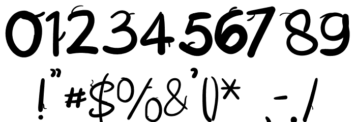 BublegumYummyRegular Font OTHER CHARS