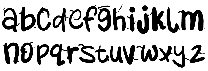 BublegumYummyRegular Font LOWERCASE