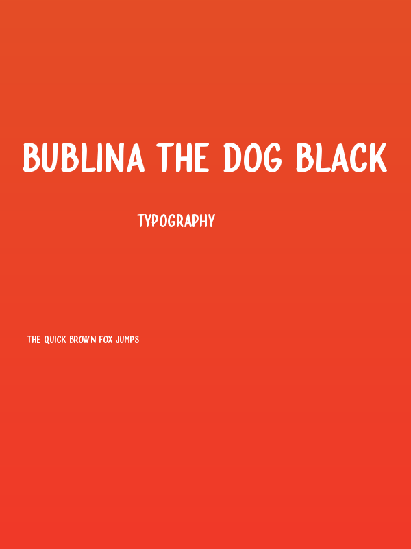 Bublina the Dog Black Poster