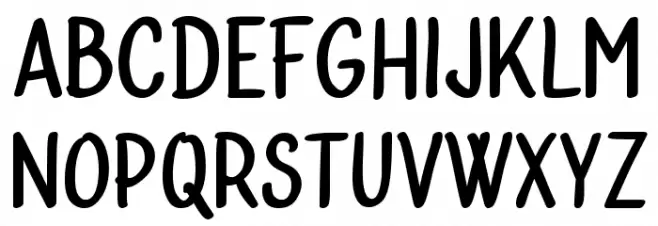 Bublina the Dog Bold Font UPPERCASE