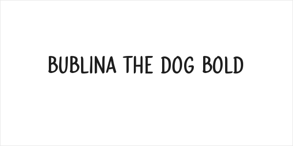 Bublina the Dog Bold Logo