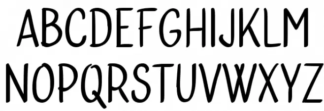 Bublina the Dog خط أحرف صغيرة