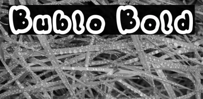 Bublo Bold Font examples