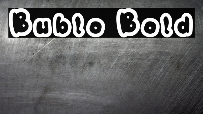 Bublo Bold Font examples