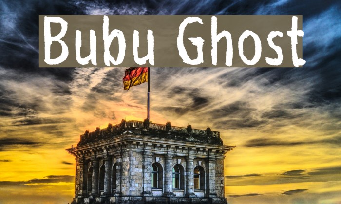 Bubu Ghost Font examples