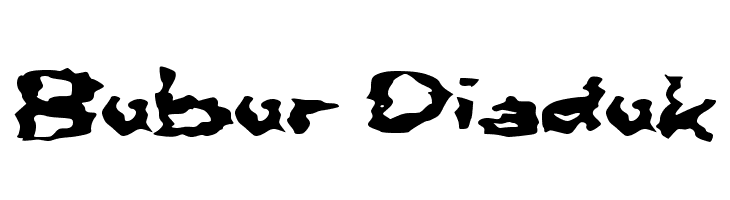 Bubur Diaduk  Frei Schriftart Herunterladen