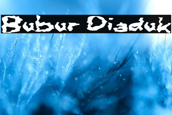 Bubur Diaduk Example 2