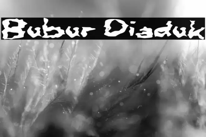 Bubur Diaduk Caratteri examples