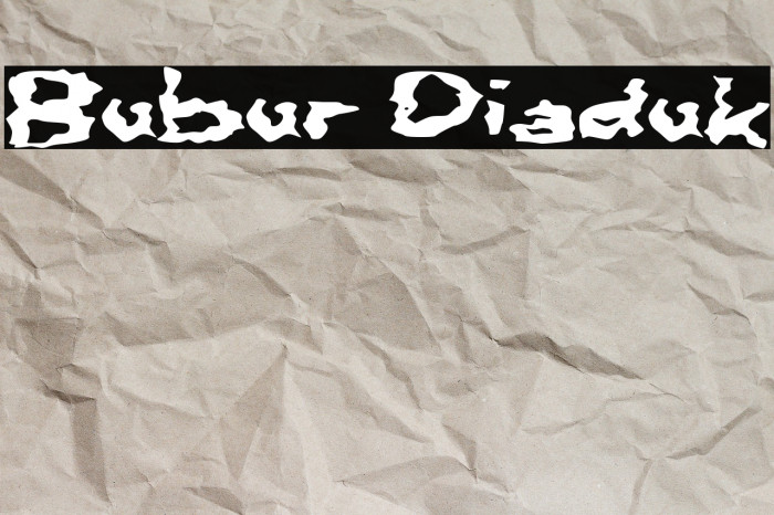 Bubur Diaduk Example 3