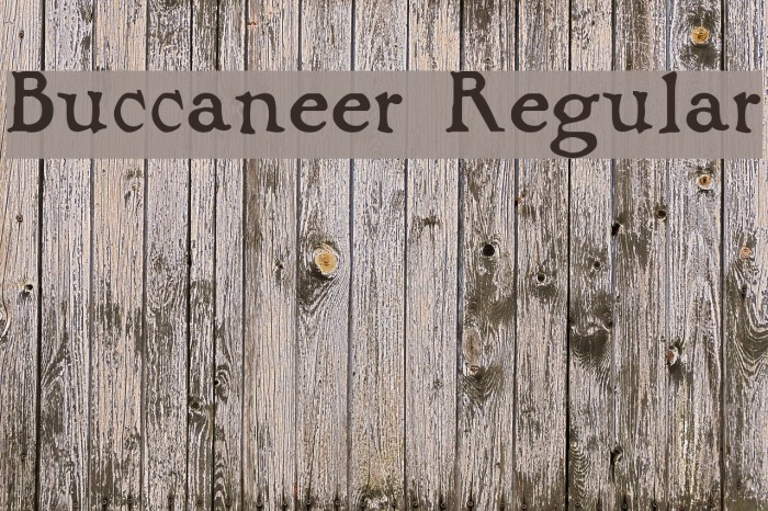 Buccaneer Regular Font examples