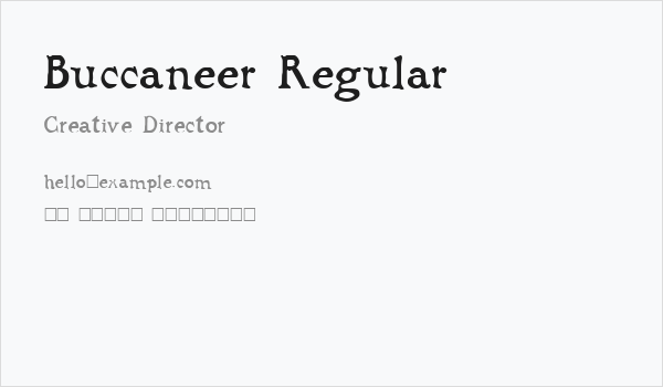 Buccaneer Regular Business Card