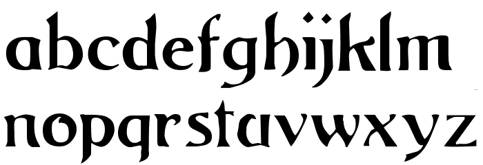 Bucephalus Font LOWERCASE