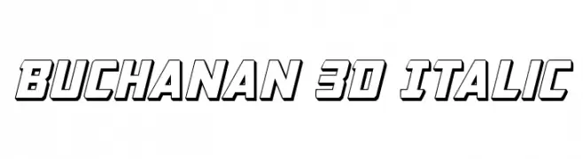 Buchanan 3D Italic  Frei Schriftart Herunterladen