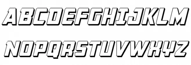 Buchanan 3D Italic Schriftart Groß