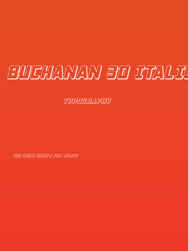 Buchanan 3D Italic Poster