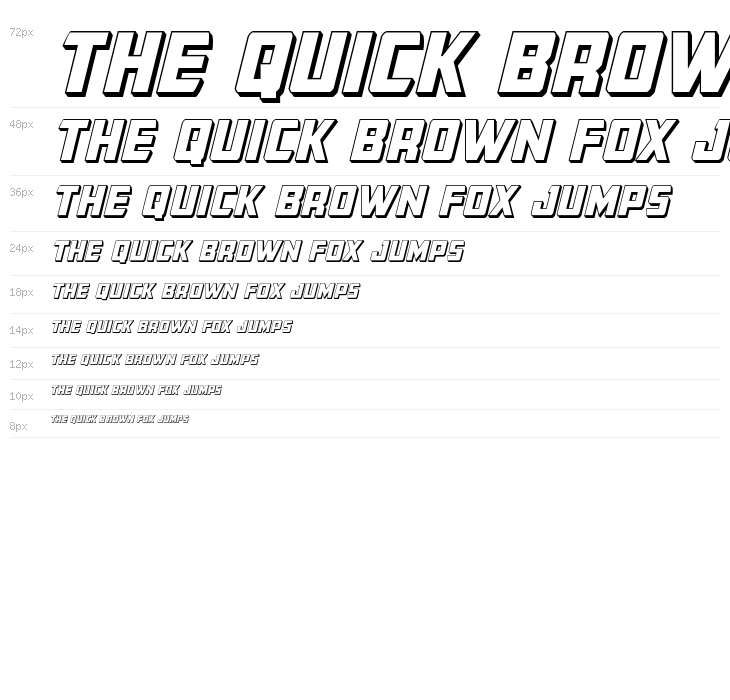 Buchanan 3D Italic Waterfall