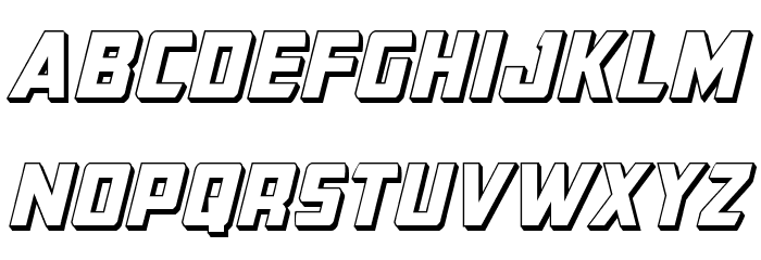 Buchanan 3D Italic Font LOWERCASE