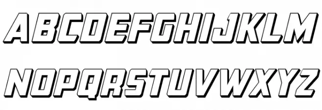 Buchanan 3D Italic Font LOWERCASE