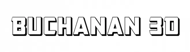 Buchanan 3D  Frei Schriftart Herunterladen