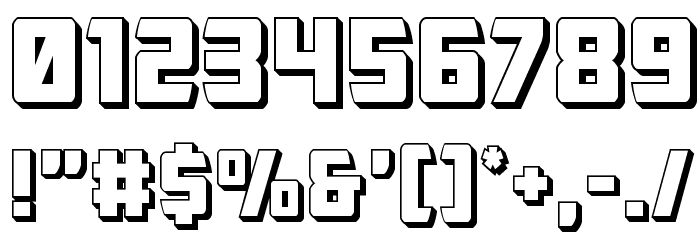 Buchanan 3D Font OTHER CHARS