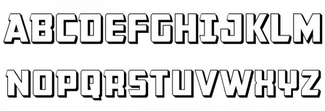 Buchanan 3D Schriftart Groß