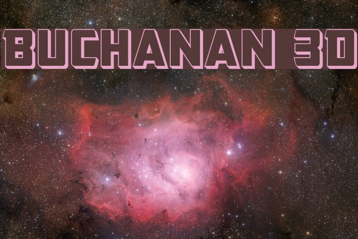 Buchanan 3D Font examples