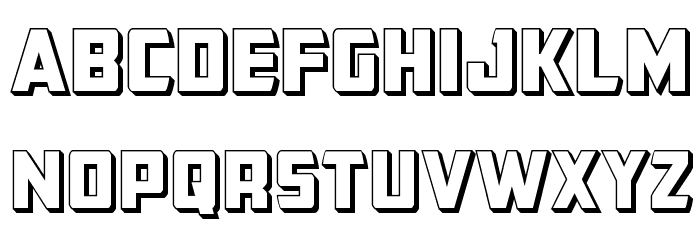 Buchanan 3D Font LOWERCASE