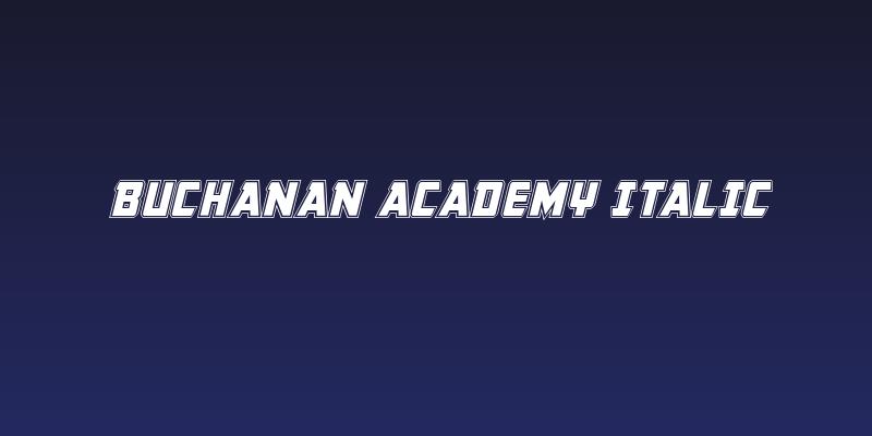 Buchanan Academy Italic Social Header