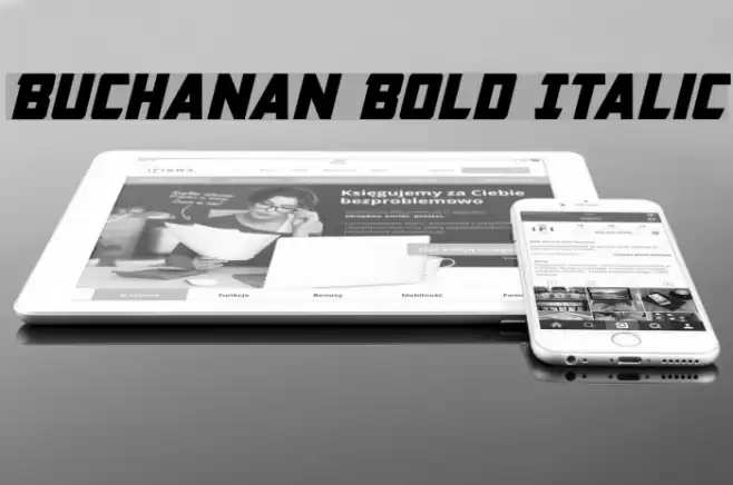 Buchanan Bold Italic Font examples