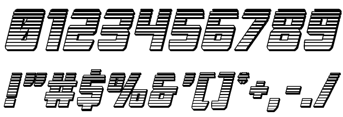 Buchanan Chrome Italic Font OTHER CHARS