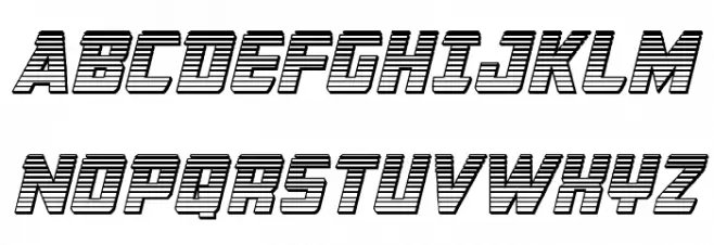 Buchanan Chrome Italic 字体 大写