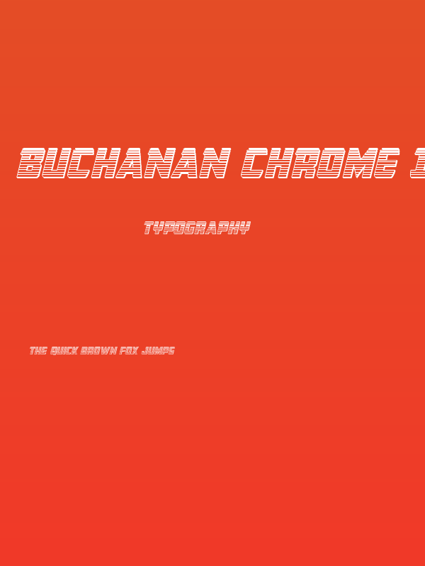 Buchanan Chrome Italic Poster