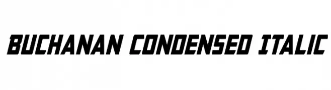 Buchanan Condensed Italic  Frei Schriftart Herunterladen