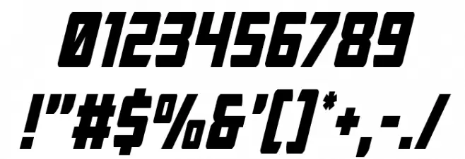 Buchanan Condensed Italic Font OTHER CHARS