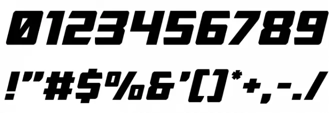 Buchanan Expanded Italic Font OTHER CHARS