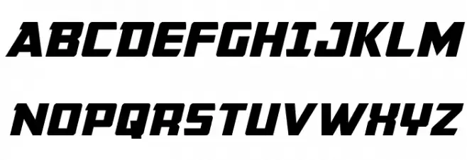 Buchanan Expanded Italic Schriftart Groß