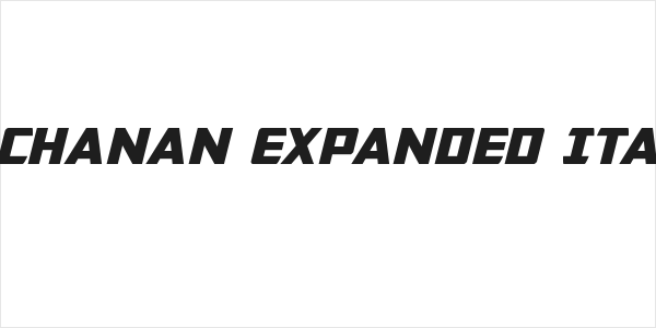 Buchanan Expanded Italic Logo
