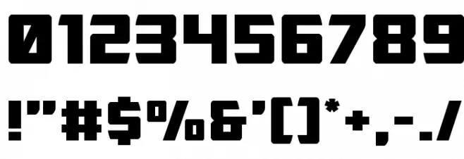 Buchanan Expanded Font OTHER CHARS