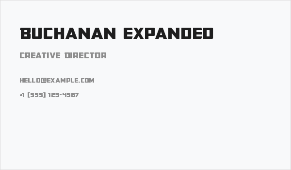 Buchanan Expanded Business Card